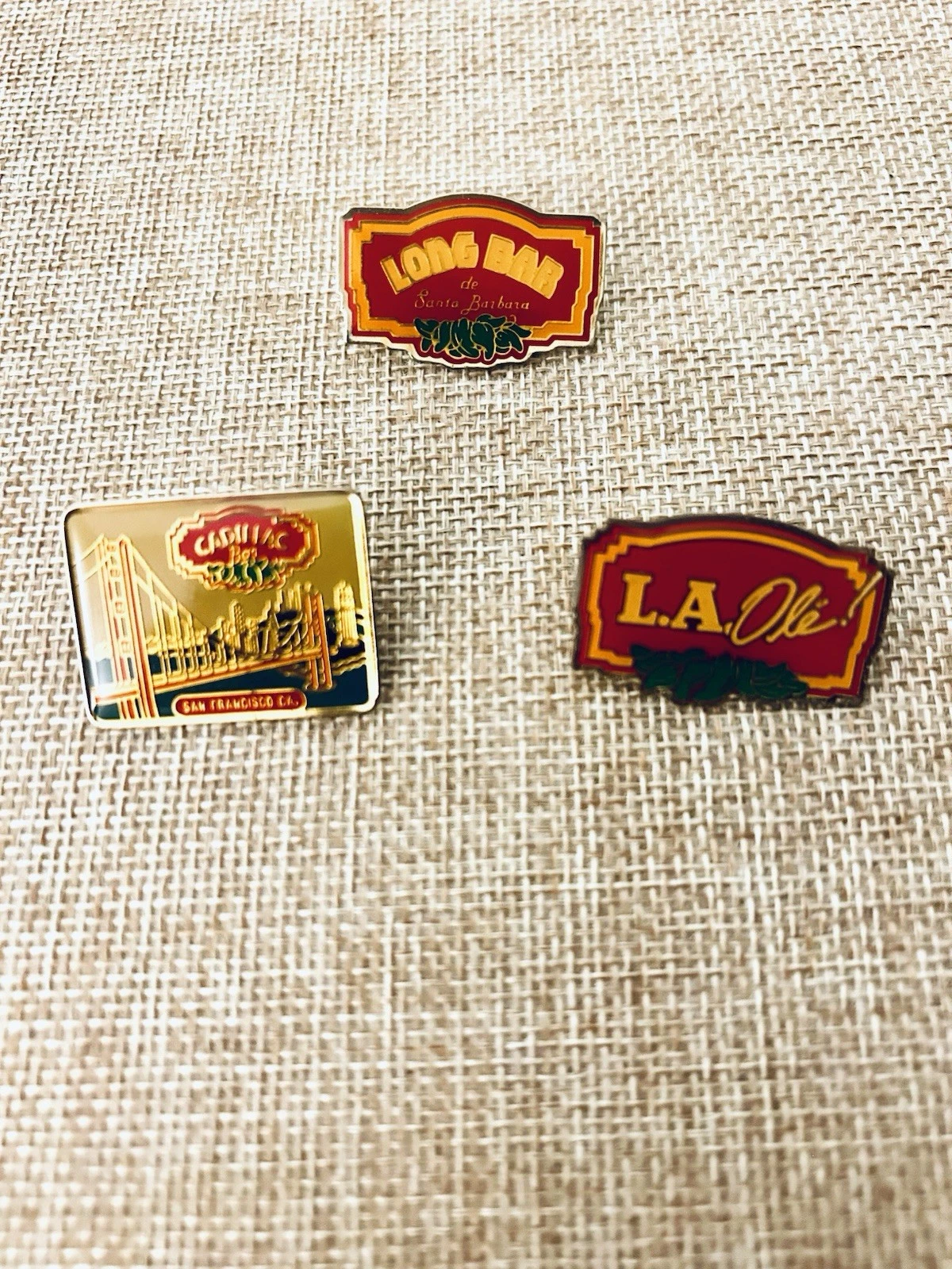 Pins Cadillac Bar Long Bar and LA Ole! 90s Vintage Collectibles Pin