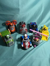 Paw Patrol Vehicle Toy Lot 7 Rescue Cars With Pup Figures Kids Play Set played