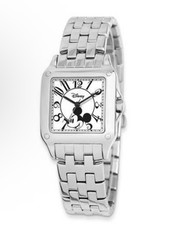 Disney Adult Size Alloy/Stnlss Steel Square Mickey Mouse Watch