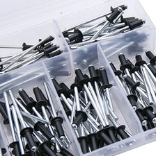 120pcs Black Aluminum Blind Rivets M2.4 M3.2 M4 Pop Rivet Fastener Assortment