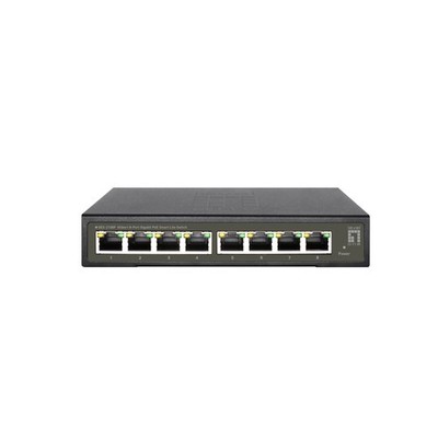 LevelOne Hilbert 8-Port Gigabit PoE Smart Lite Switch, 802.3at/af PoE, 8 PoE Aus