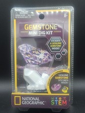 National Geographic Gemstone Mini Dig Kit Find Genuine Gemstone STEM NIP SEALED
