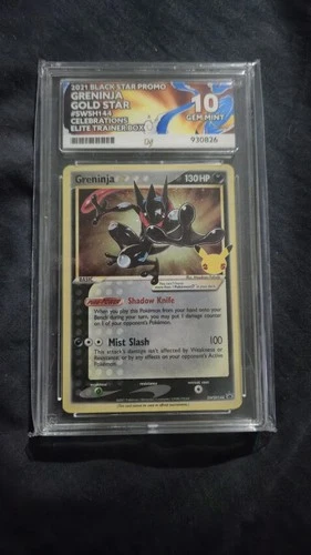 Pokemon Greninja Gold Star SWSH144 Celebrations ETB Promo Holo Ace 10