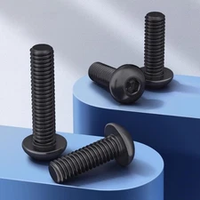 UK Standard Black 10.9 Grade Round Hexagon Socket Screws Machine Bolts