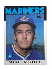 Excellent: Vintage 1986 topps Mike Moore Seattle Mariners Trading Card