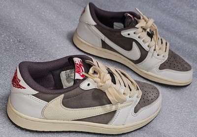 Jordan 1 Retro Low Travis Scott Reverse Mocha Sz 5.5 M Medium Olive Phathom Rare