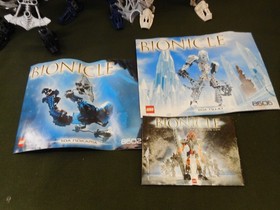 Lego Bionicle 3 Figures #8603 / 8602 / 8606 Toa Set + 2 Instructions + 1 Box