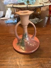 Single Roseville Bleeding Heart 1139 4 1/2 Tall  Candlesticks