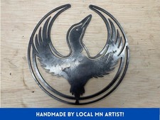 Steel Rebel Loon Metal Sign, Minnesota Alliance Circle Plasma Cut Steel Wall