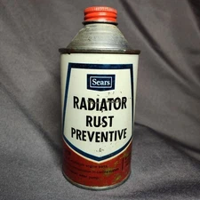 Vintage SEARS Radiator Rust Preventive Full 12 Fluid Oz. Can No.28 NOS