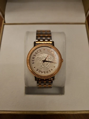 Orologio Versace Donna VEQX V Dollar Oro e Argento Swiss Made 37mm