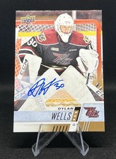 2017-18 Upper Deck CHL Autographs Dylan Wells Rookie Auto #11 Peterborough Petes