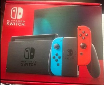 Nintendo Switch Console Neon Joy-Con with Super Smash Bros. Ultimate