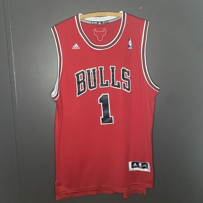 NBA ADIDAS BULLS DERRICK ROSE #1 SWINGMAN RED JERSEY 2009 / 2010