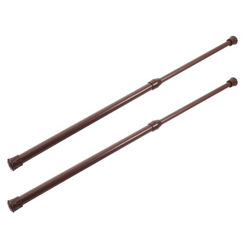 2 Pcs No Hole-punching Clothes Rod Closet Adjustable Shower Curtain Rods