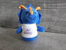 Mini Blue Dinosaur 4" Plush Stuffed Animal Toy Triceratops Ashgrove Marketing 
