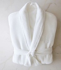NWT Pottery Barn Waffle Weave Resort Robe  Small  White