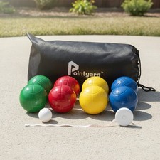 Vibrant 90mm Bocce Ball Set with Carry Bag - Perfect for Gardens  Beaches