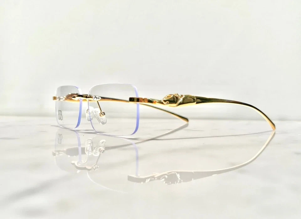 Bonano Rimess Gold Glasses Eyeglasses Sunglasses Woods Buffs Vintage Cartier - Image 2 of 4