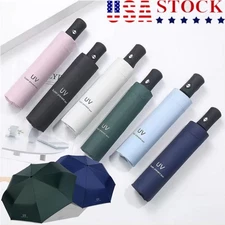 Automatic Umbrella Anti-UV Sun/Rain Windproof 3 Folding Compact Umbrella 8 Ribs