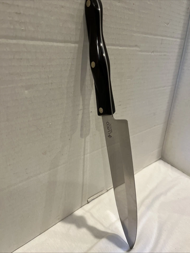 Нож шеф-повара CUTCO 1728 JI Petite, коричневая закрученная ручка 7 5/8 дюйма лезвие обесцвечивание - Изображение 4 из 4