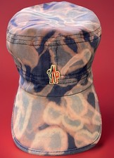 Cappello berretto Moncler blu rosa mimetico cadetto medio unisex vintage