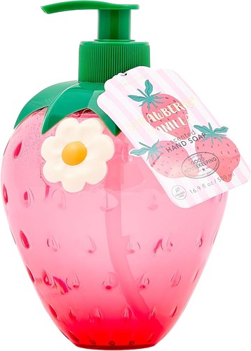 Erdbeerdekor Handseifenspender: Flasche in Erdbeerform mit Duftl... - Bild 2 von 4