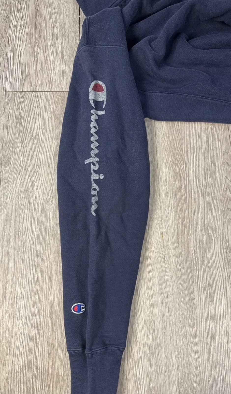 Champion Vintage Reverse Weave Adirondacks Lake Placid Hoodie Navy Blue Medium image 6