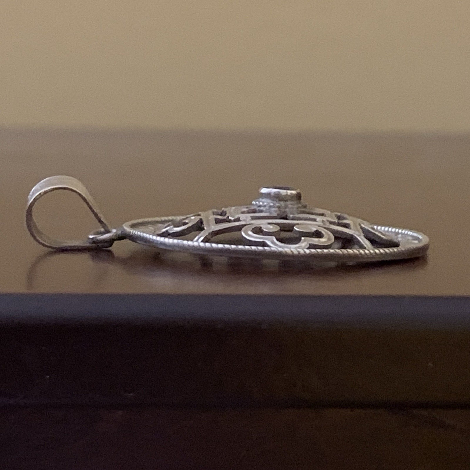 Sterling Silver Round Ornate Scroll Filigree Cuto… - image 7