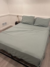 NEW Sheets Set 4 Piece Sage Green 16" Deep Pocket Washed Microfiber Bedding