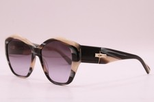 NEW LONGCHAMP LO712S 013 BLACK BEIGE HORN GOLD AUTHENTIC SUNGLASSES 57-16