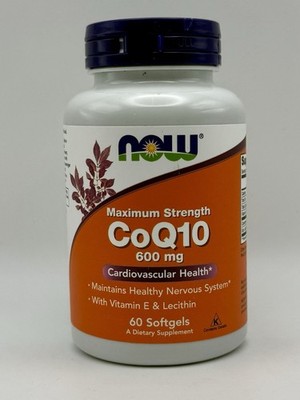 NOW Foods Coq10 600 MG - 60 Capsules Exp. 10/2030