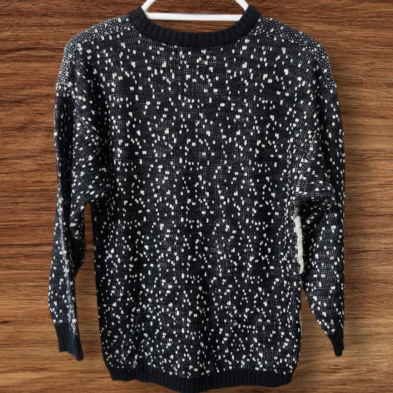 Margules Black, White, Grey Winter Ugly Christmas Sweater.