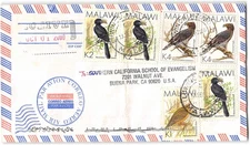 Malawi #530-532 Malawi to Buena Park CA, 2000