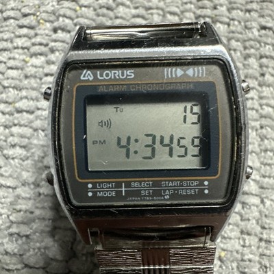 Vintage Lorus Men's Digital Watch Alarm Chrono Y789-5000 TESTED