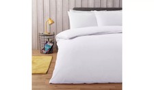 SAVE 50% - 5 piece Habitat Easycare Plain White Bedding Set - Double (2016)