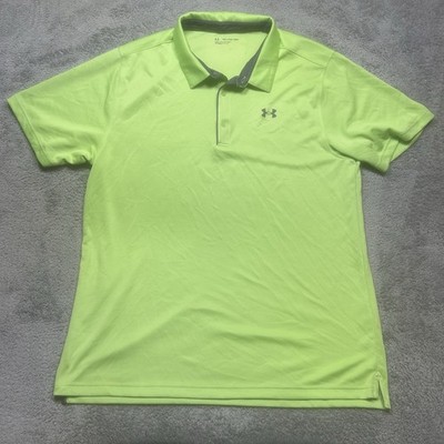 Under Armour Tech Polo Shirt Men's 3XLT TALL Green Short Sleeve Performance EUC