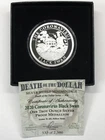2020 Coronavirus Black Swan Silver Shield 1 oz Proof Silver Round/Medallion