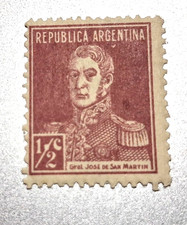 Argentina San Martin   GJ 594 error Punk on line to 1/2  see photos