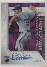 2015 Panini Prizm Auto Purple Flash Prizm 48/99 Kendall Graveman #61 Auto 9ut
