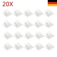 100x Kabelclip selbstklebend Kabelhalter Befestigungsclip schwarz weiß Halterung