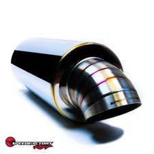 Speedfactory Lt-5 Race Muffler 3.5 Inlet Stainless Steel 4 Pie Cut Tip