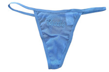 VINTAGE Y2K Ready Blue Thong G-String Panties Small / 5