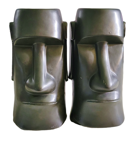 Vintage OMC The Fireside Abendessen Theater Souvenir Moai Tassen-2er Set