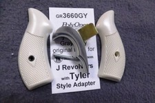 Gray Ivory Ajax tyGrips  Tyler T Grip style Adapter S W J Revolvers 36 60 642