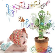 Dancing Talking Cactus Toy for Kids   Sings, Repeats, Lights Up, Volume Control