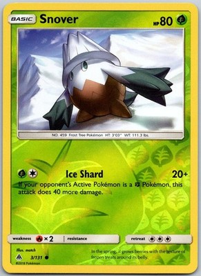 Snover 3/131 Reverse Holo Common Forbidden Light Near Mint
