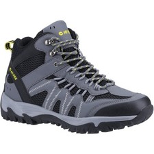 Hi-Tec Jaguar Mid Polyester Men's Graphite/Black/Citron Hiking Boots