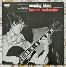 Kazumi Watanabe Monday Blues Rca Japan Hidefumi Toki Motohiko Hino Autographed
