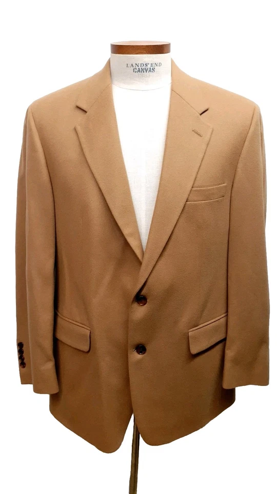 Nuevo GRANT THOMAS Hombres 44 R 100% Cachemira Blazer Abrigo Deportivo Chaqueta Tostado Nuevo sin Etiquetas Foto 2 de 4